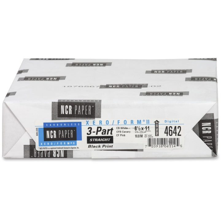 Image of NCR Carbonless Paper,3-Part Str,167 Sets/PK,8-1/2"x11",WE/CA/PK