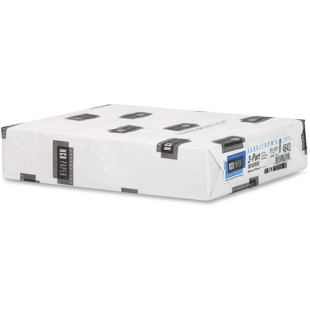 Image of NCR Carbonless Paper,3-Part Rev,167 Sets/PK,8-1/2"x11",PK/CA/WE