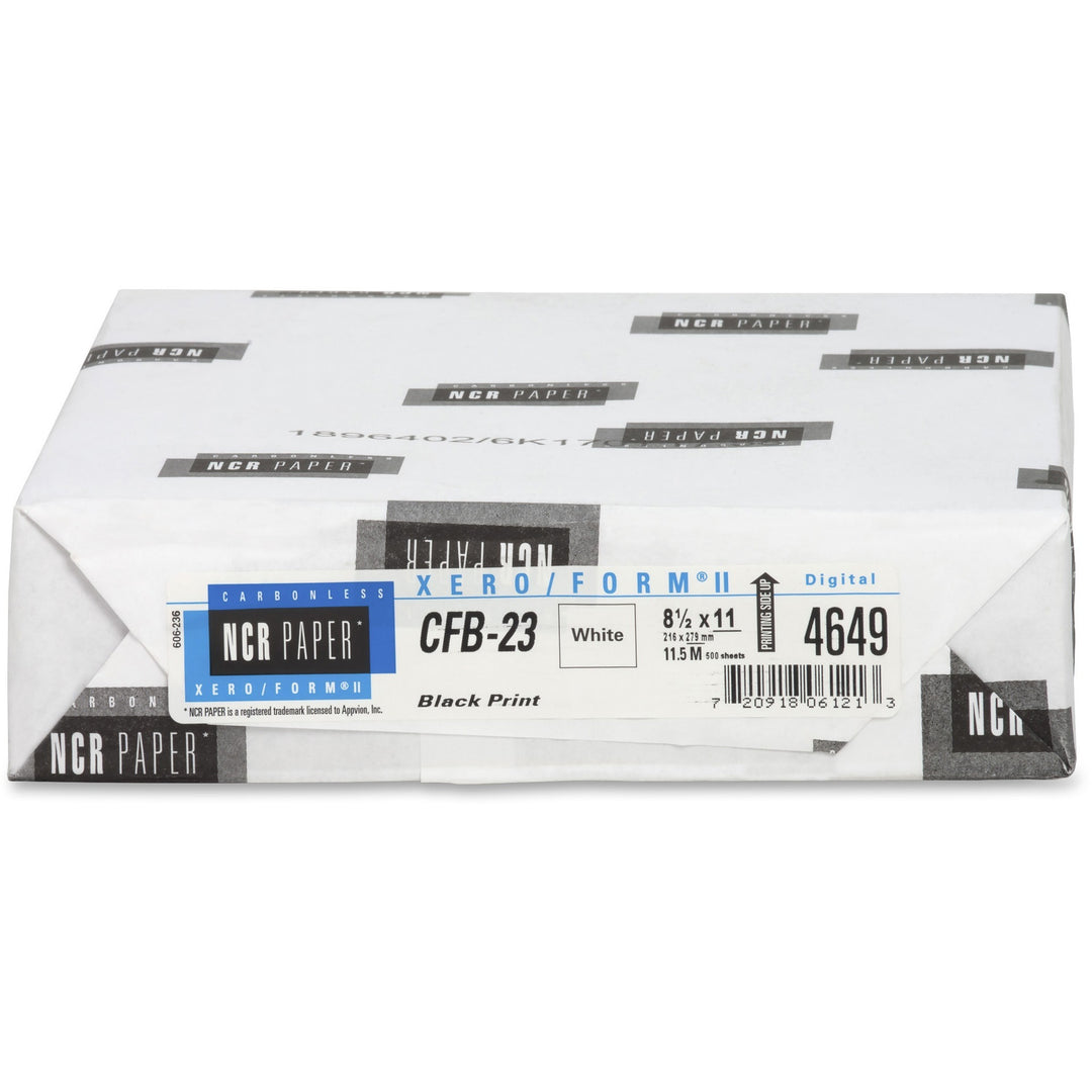 Image of NCR Carbonless Paper,Uncollated,Single,500/PK,8-1/2"x11",White