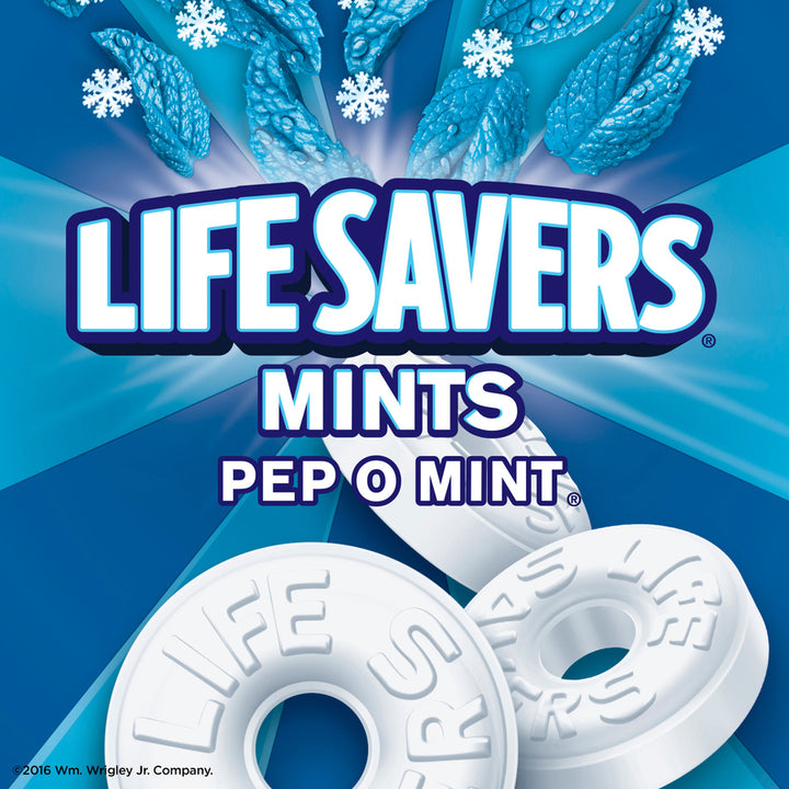 Image of Wrigley 08503 Life Savers Peppermint Hard Candies, Peppermint, Individually Wrapped, 6.25 oz, 1 Bag