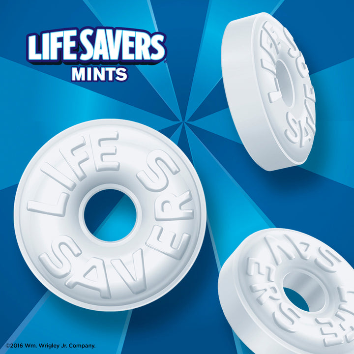Image of Wrigley 08503 Life Savers Peppermint Hard Candies, Peppermint, Individually Wrapped, 6.25 oz, 1 Bag