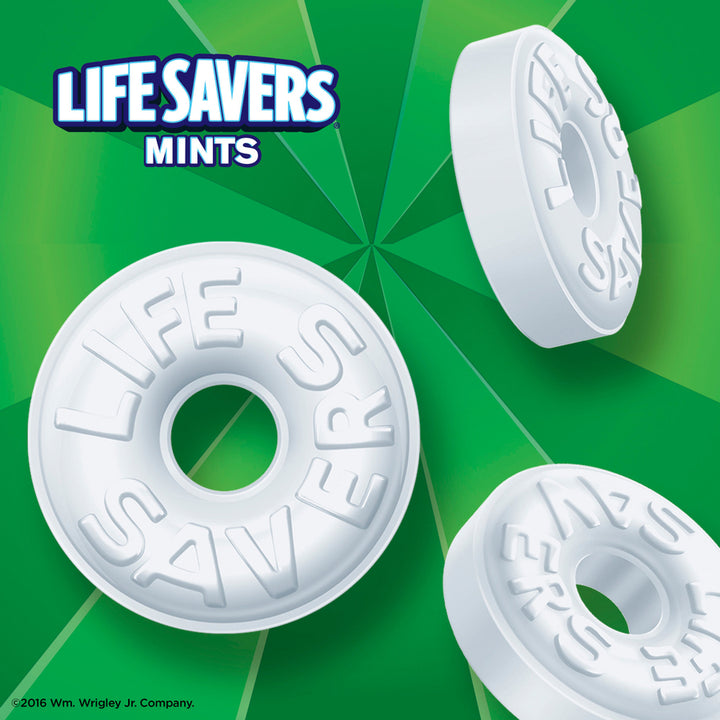 Image of Wrigley 08504 Life Savers Mints Wint O Green Hard Candies, Wintergreen, Individually Wrapped, 6.25 oz, 1 Bag
