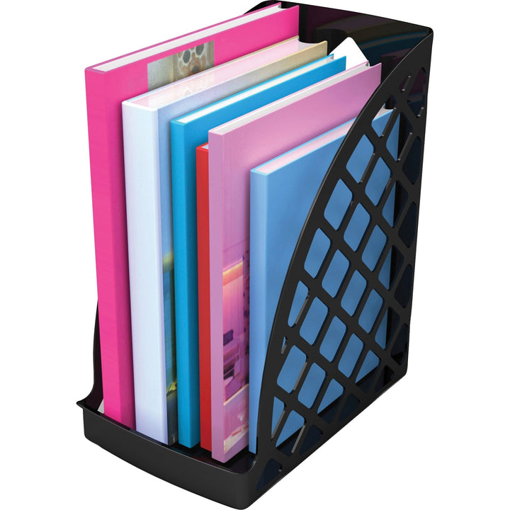 Image of deflecto® Magazine File, Jumbo, 6-1/4"x10"x11-7/8", Black