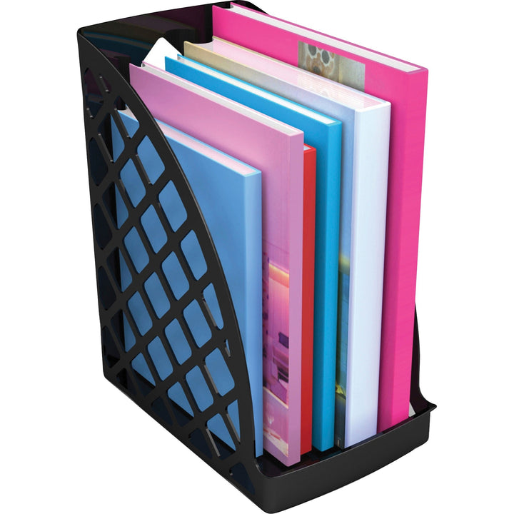 Image of deflecto® Magazine File, Jumbo, 6-1/4"x10"x11-7/8", Black