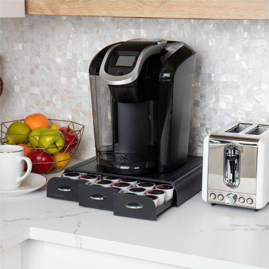Image of Mind Reader Anchor TRY3PCBLK EMS Mind 3-drawer Coffee Pod Organizer