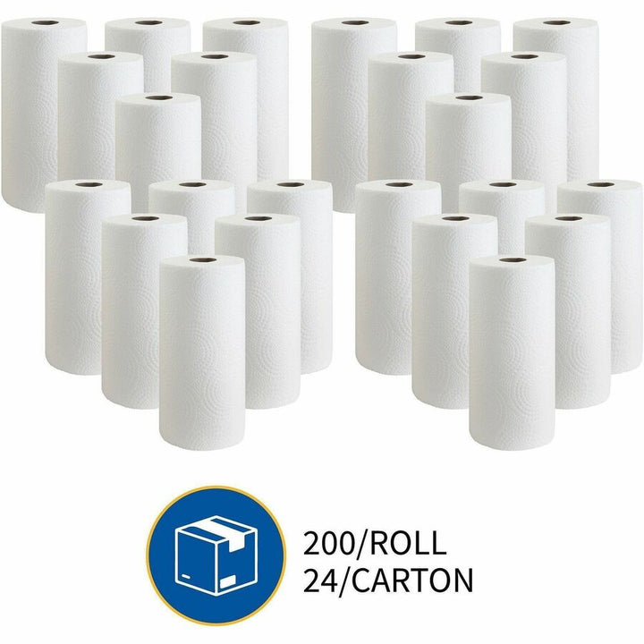 Image of Genuine Joe Towel Roll,Paper,2-Ply,200 Shts/Roll,11"x4.4", 24RL/CT,WE