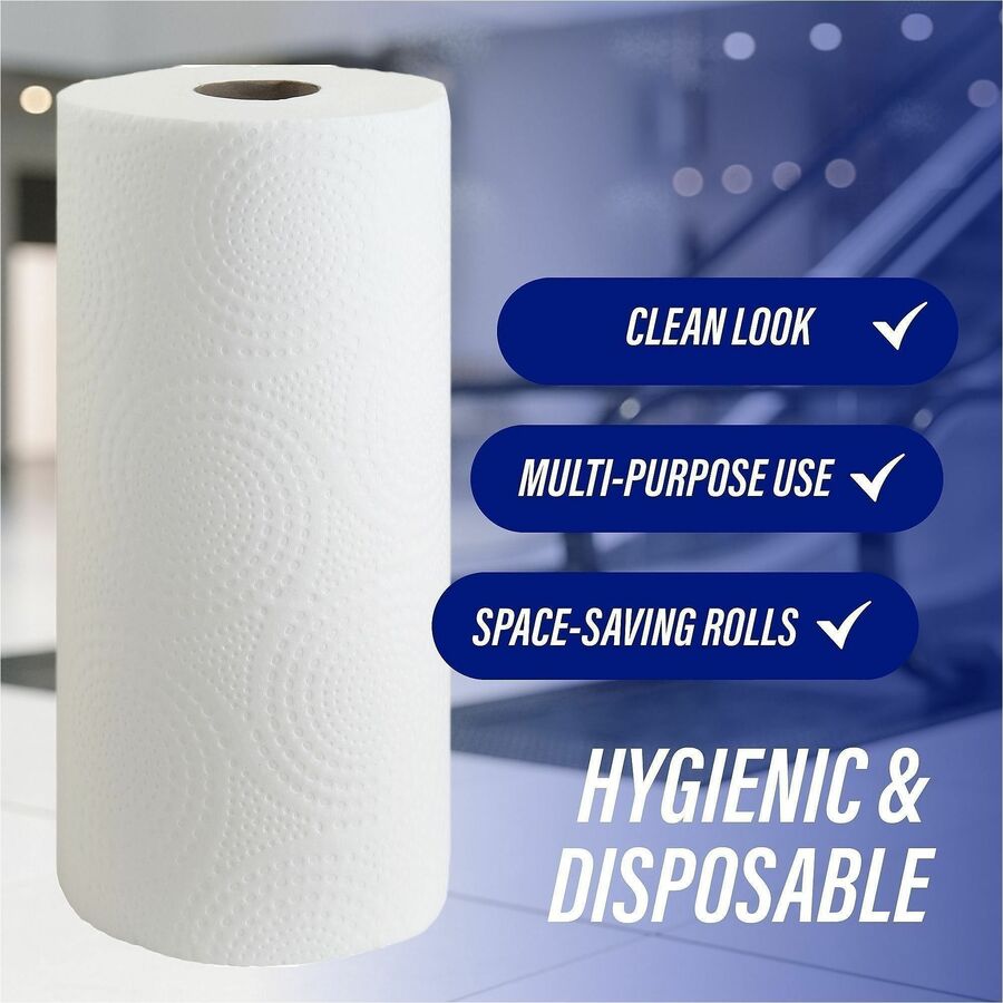 Image of Genuine Joe Towel Roll,Paper,2-Ply,200 Shts/Roll,11"x4.4", 24RL/CT,WE
