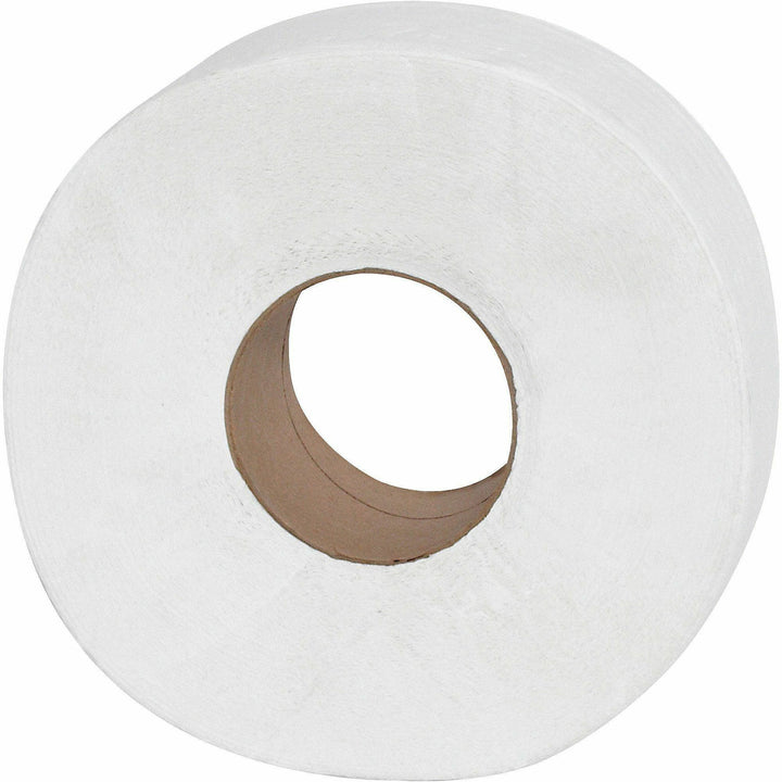 Image of Genuine Joe Bath Tissue Rolls, Jumbo, 2-Ply, 3-1/4"x650', 12RL/CT, WE