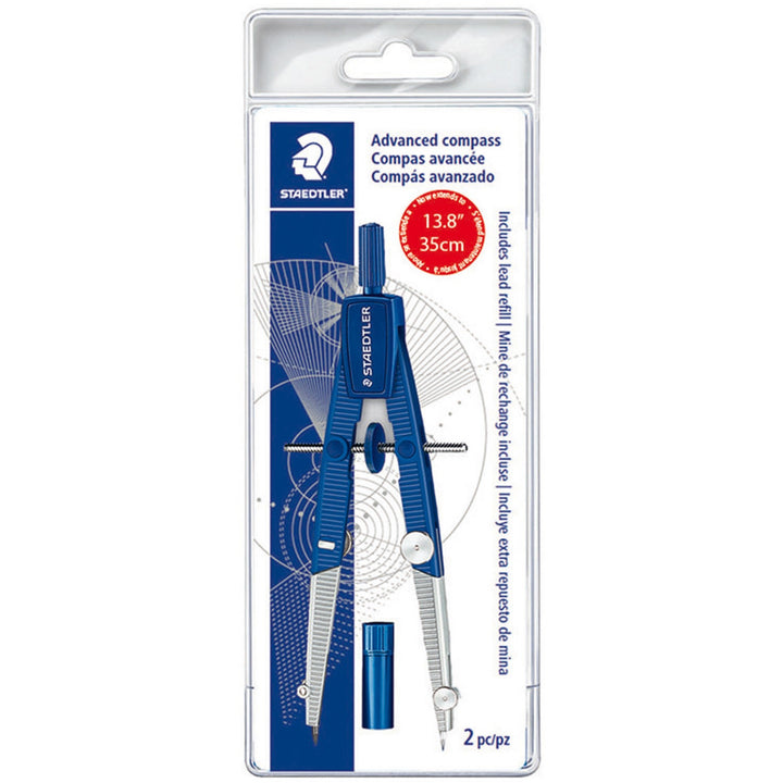 Image of Staedtler® Student Compass, Hinged Legs, Blue/Silver