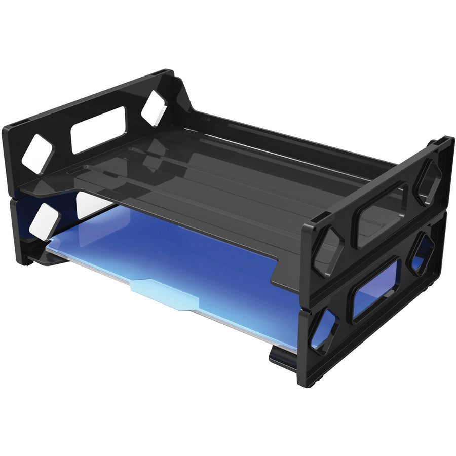 Image of deflecto® Letter Tray, 13"W x 2-3/4"H x 9"D, Black