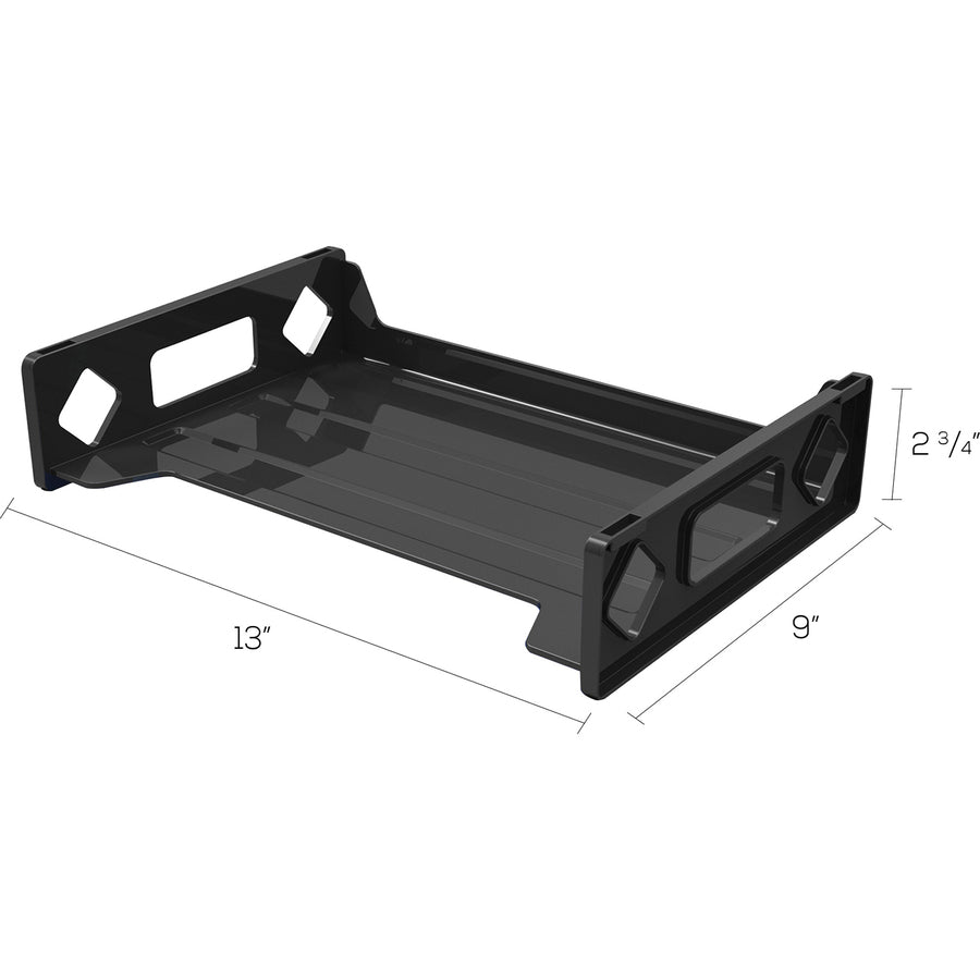 Image of deflecto® Letter Tray, 13"W x 2-3/4"H x 9"D, Black