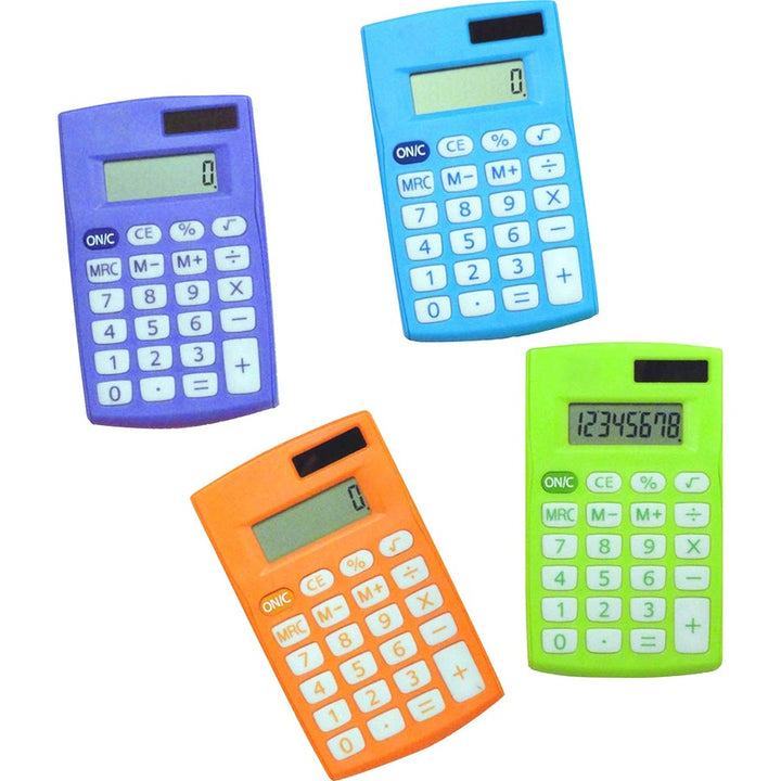 Image of Charles Leonard® Hand Held Calculator, 8-Digit, 12/DS, Assorted
