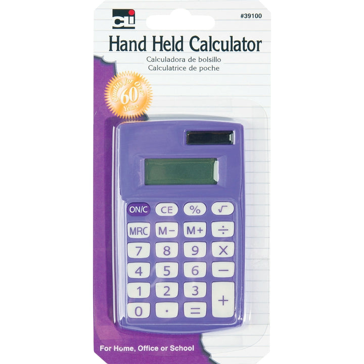 Image of Charles Leonard® Hand Held Calculator, 8-Digit, 12/DS, Assorted