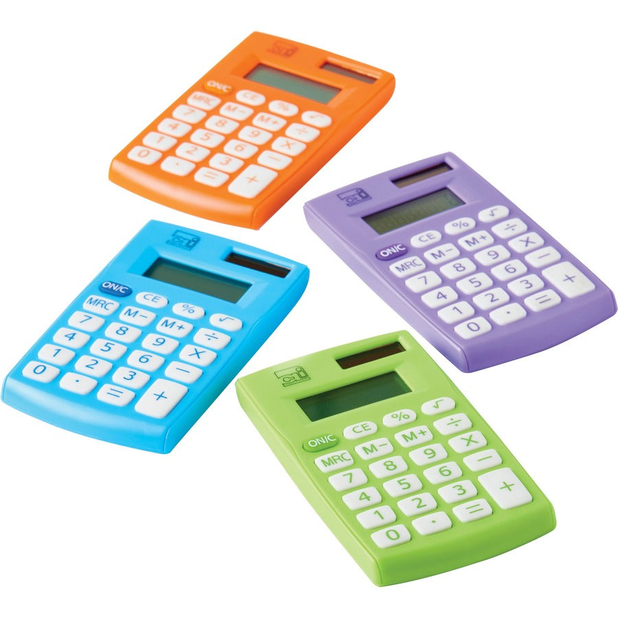Image of Charles Leonard® Hand Held Calculator, 8-Digit, 12/DS, Assorted