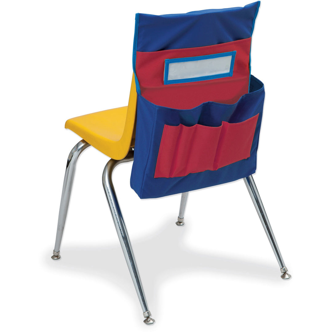 Image of Pacon® Chair Storage Pocket Chart,14-1/2"Wx2-1/2"Dx18-1/2"H,BE/RD
