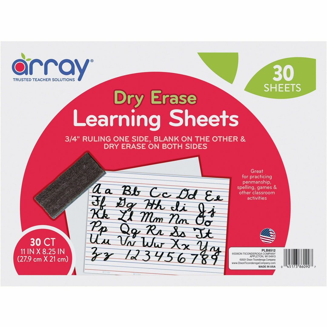Image of Pacon® Dry Erase learning Boards, Ruled,11"x8-1/4", 30/PK, White