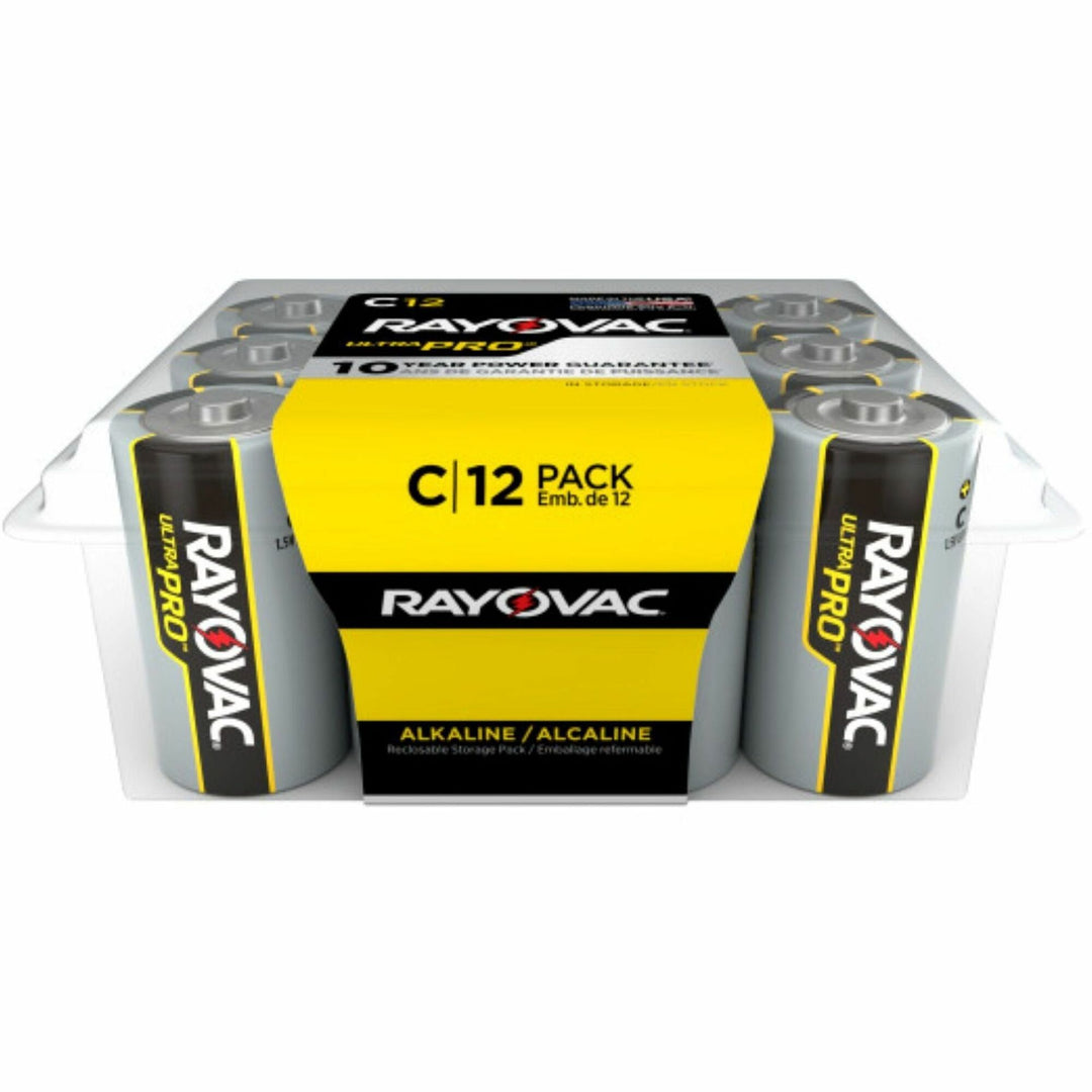 Image of Rayovac® Alkaline Batteries, C Ultra Pro, 12/PK, BK/SR