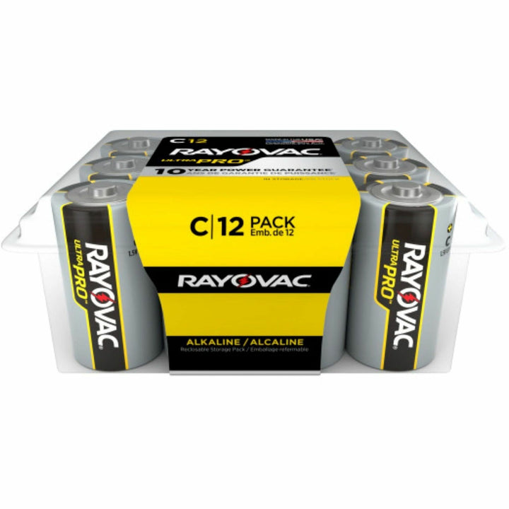 Image of Rayovac® Alkaline Batteries, C Ultra Pro, 12/PK, BK/SR