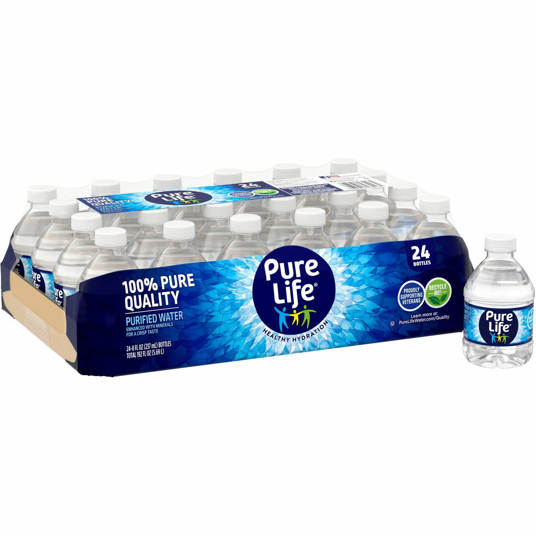 Image of Nestle Waters® Nestle Pure Life Water, 8oz., 24/CT, Blue