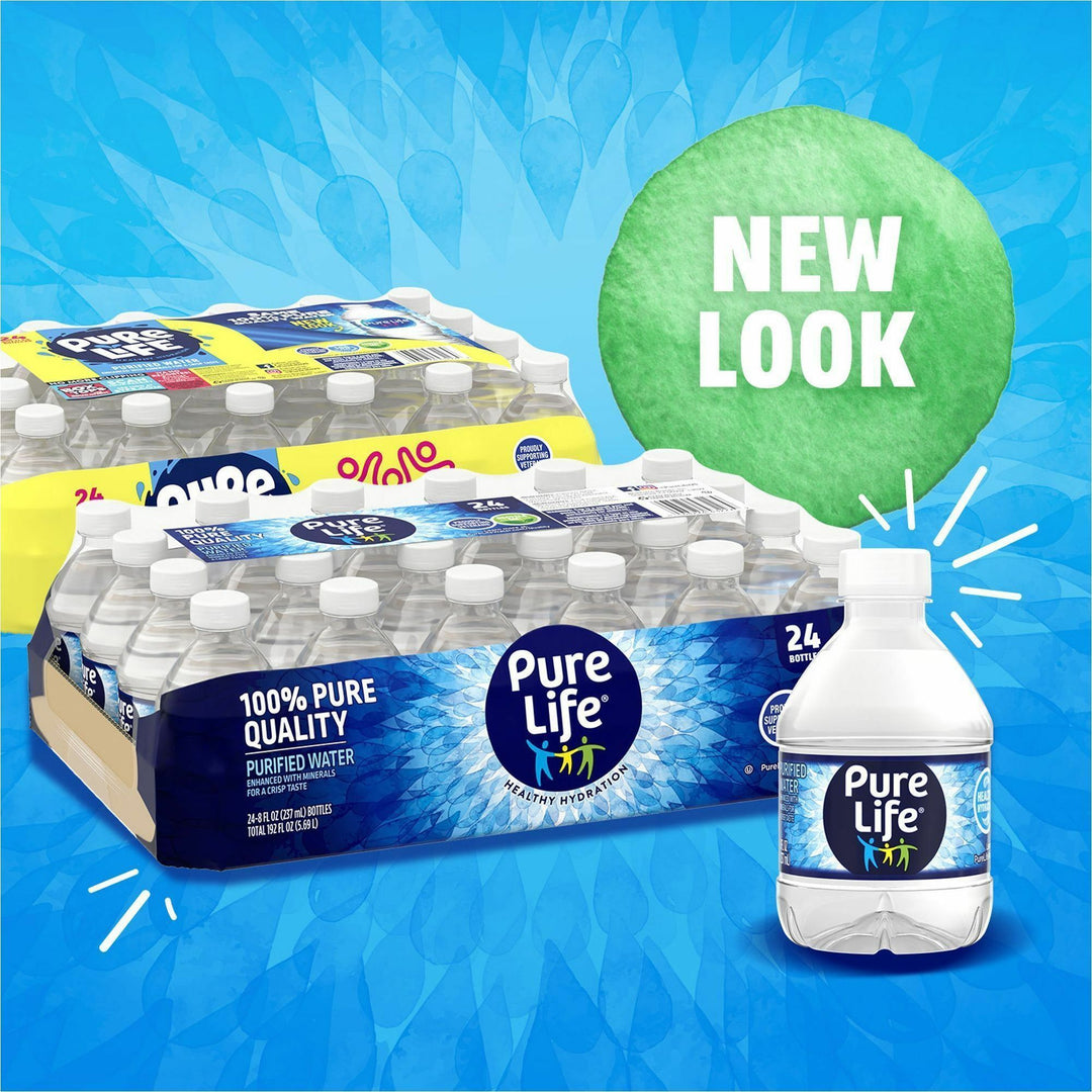 Image of Nestle Waters® Nestle Pure Life Water, 8oz., 24/CT, Blue