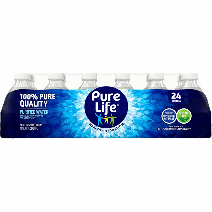 Image of Nestle Waters® Nestle Pure Life Water, 8oz., 24/CT, Blue