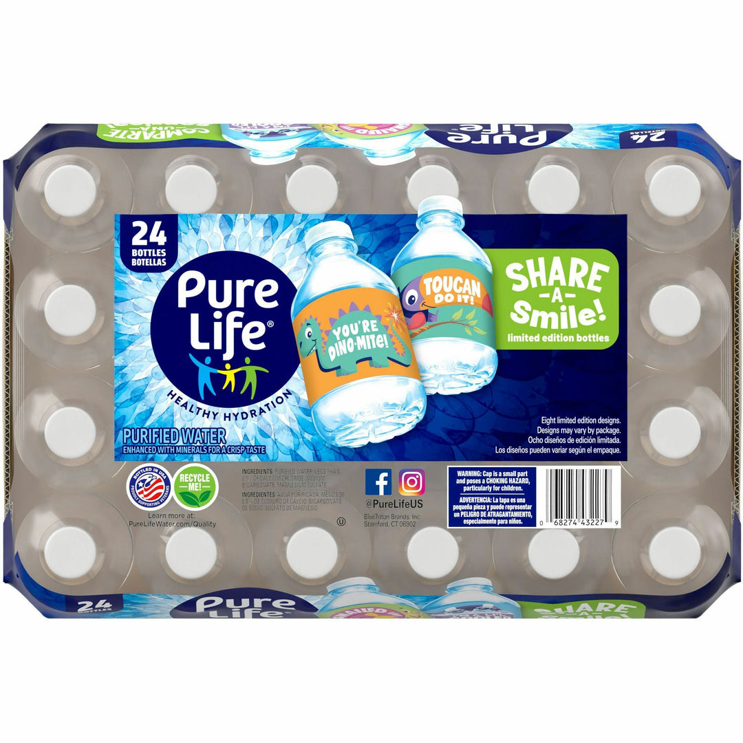 Image of Nestle Waters® Nestle Pure Life Water, 8oz., 24/CT, Blue