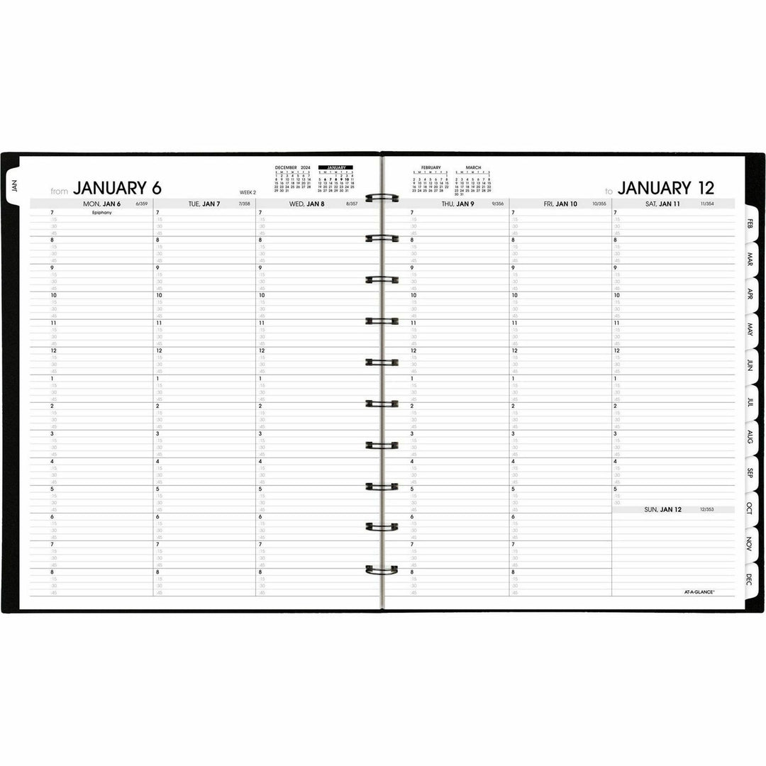 Image of AT-A-GLANCE® Wkly/Mthly Appt Book, 2PPW, 12Mth Jan-Dec, Black