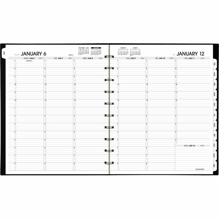 Image of AT-A-GLANCE® Wkly/Mthly Appt Book, 2PPW, 12Mth Jan-Dec, Black
