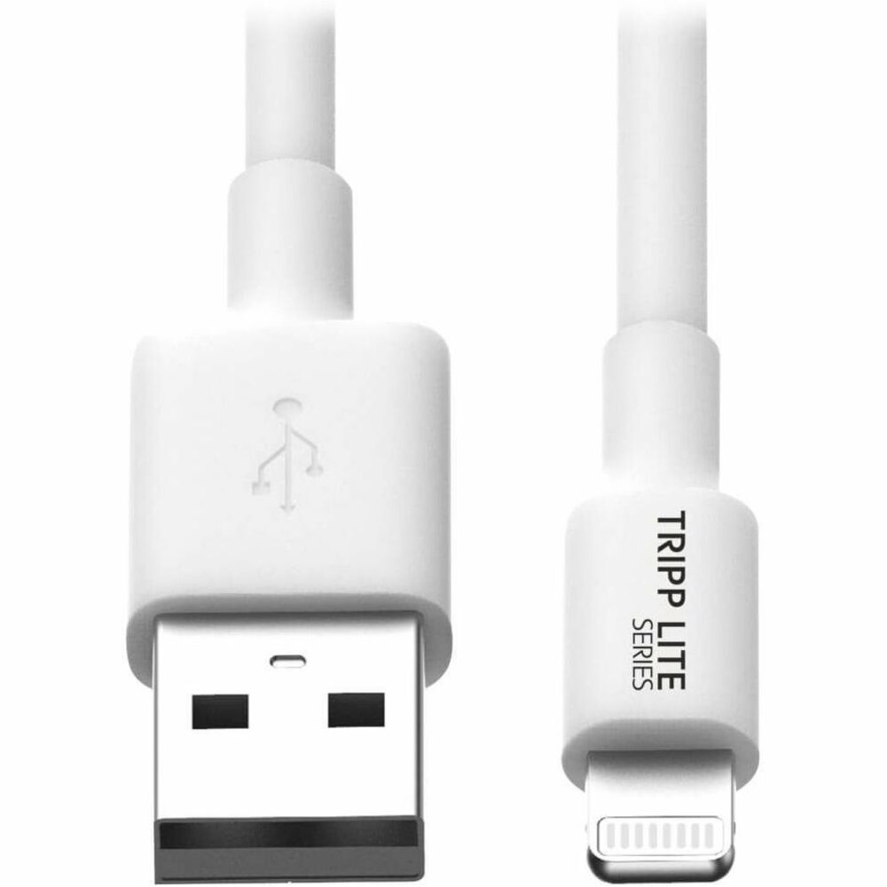 Image of Tripp Lite by Eaton USB Cable, Lightning Connector, 3'L, White