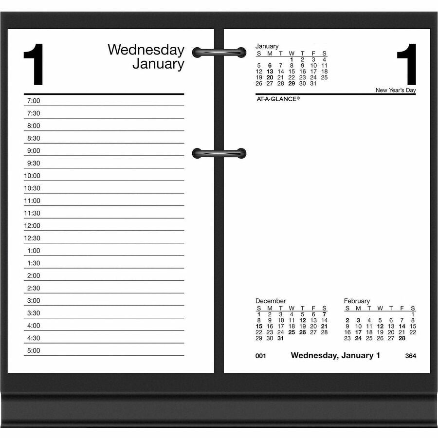 Image of AT-A-GLANCE® Desk Calendar Recycled Refill, 3.5 x 6, White Sheets, 12-Month (Jan to Dec): 2025