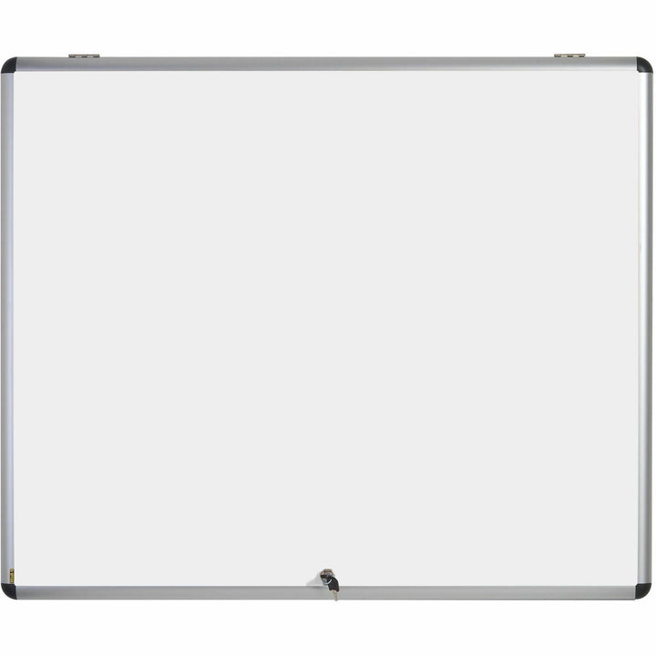 Image of Bi-silque Board,Magnetic/Dry-Erase,Enclosed,1-Door,47"x38",White