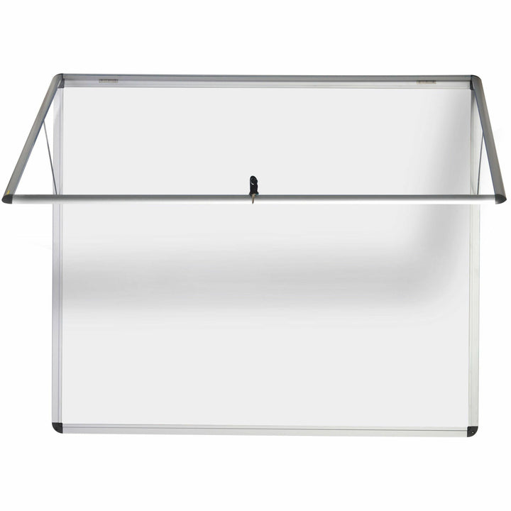 Image of Bi-silque Board,Magnetic/Dry-Erase,Enclosed,1-Door,47"x38",White