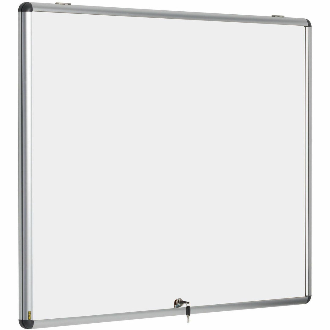 Image of Bi-silque Board,Magnetic/Dry-Erase,Enclosed,1-Door,47"x38",White