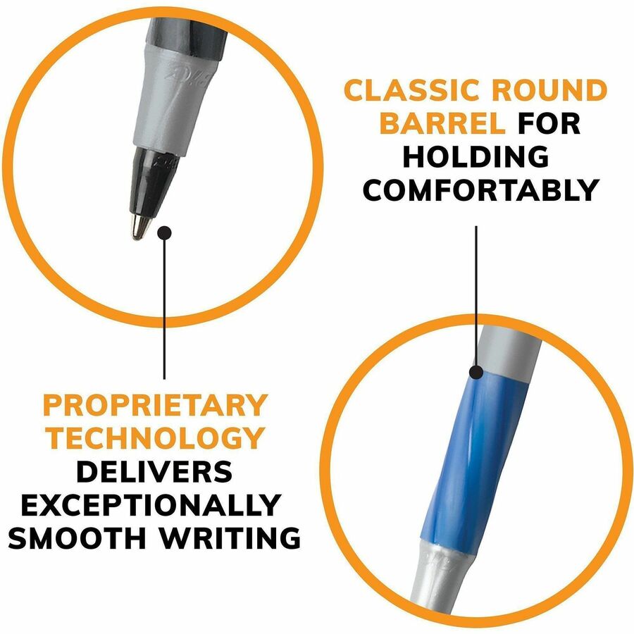 Image of BIC GSMG361AST Round Stic Grip Xtra-Comfort Medium Ball Point Pen, Assorted, 1.2 mm Medium Pen Point, Assorted Ink, 36 / Box
