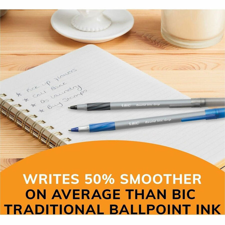 Image of BIC GSMG361AST Round Stic Grip Xtra-Comfort Medium Ball Point Pen, Assorted, 1.2 mm Medium Pen Point, Assorted Ink, 36 / Box