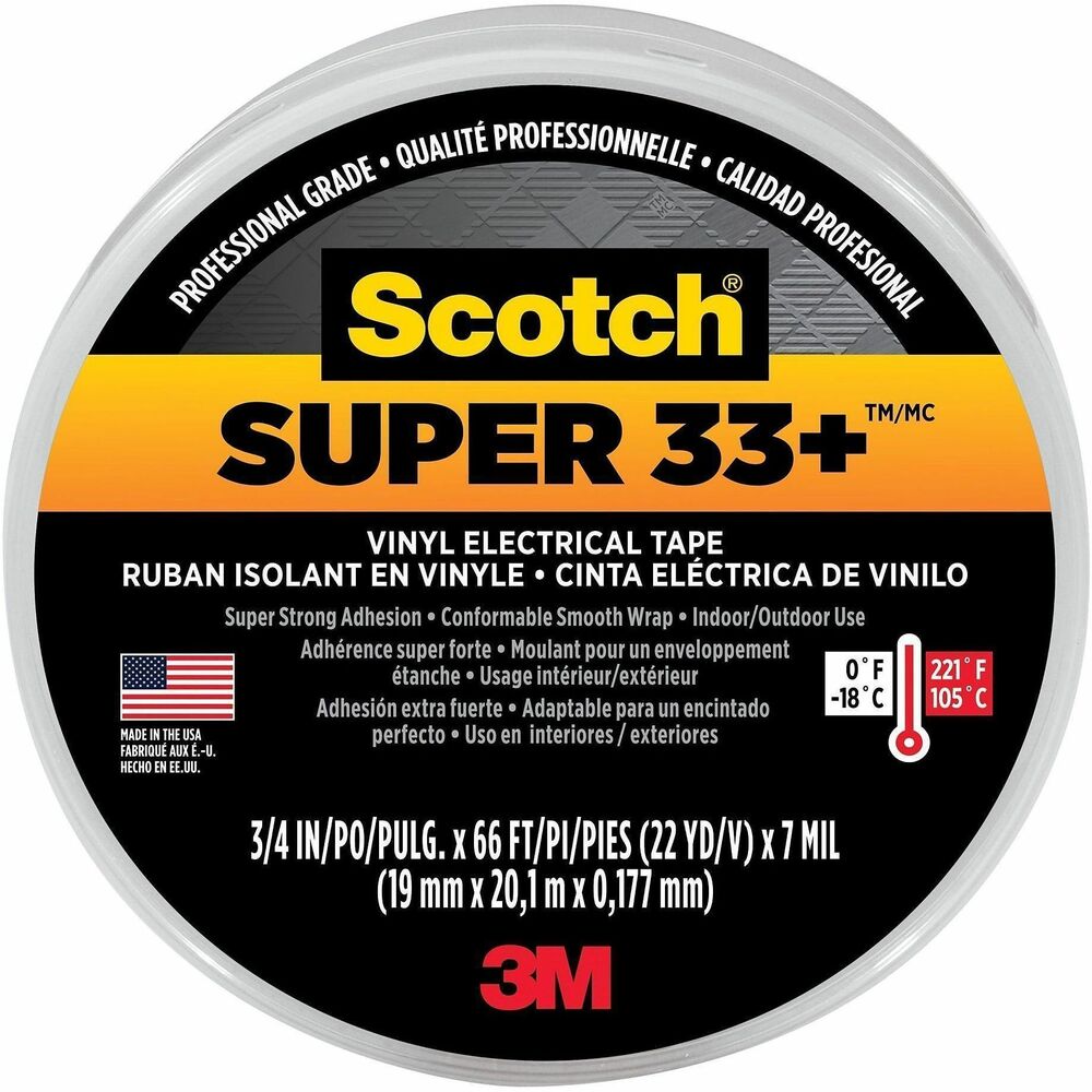 Image of 3M Electrical Scotch Tape, 10RL/CT, Black