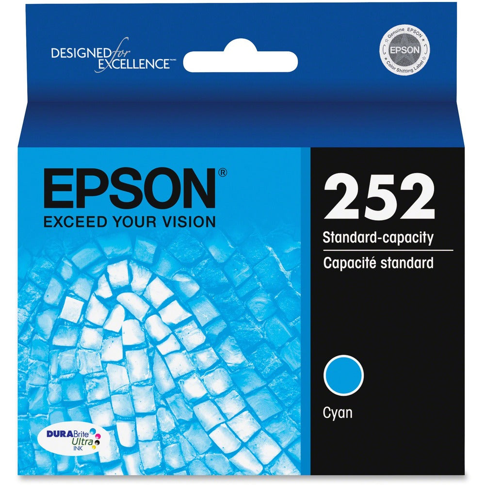 Image of Epson Ink Cartridge, 252, WF 3620/7110, 300 Page Yield, CYN