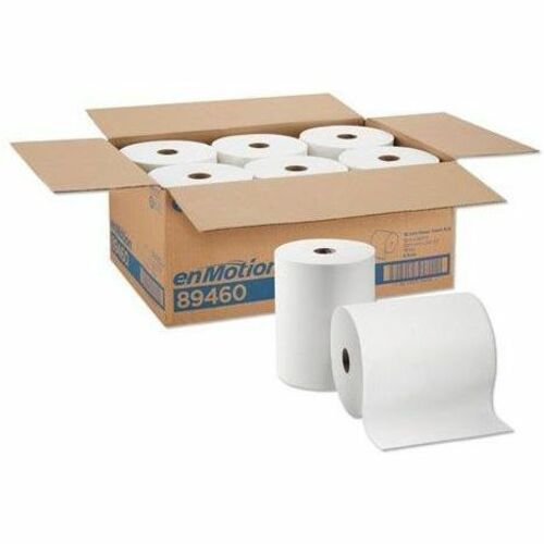 Image of enMotion 89460 High Capacity Roll Towel, 1 Ply, 10" W x 800 ft Length, 8" Roll Diameter, White, 6 / Carton