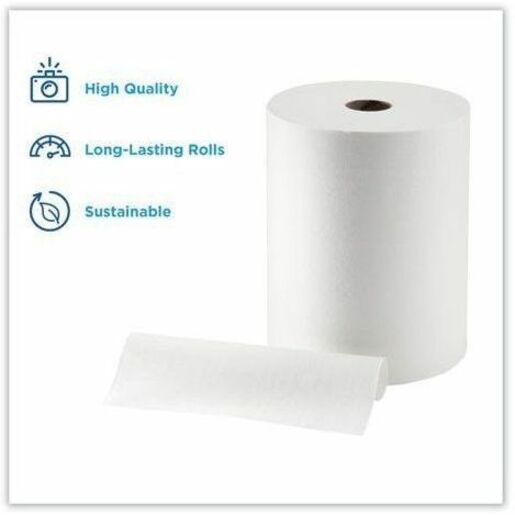 Image of enMotion 89460 High Capacity Roll Towel, 1 Ply, 10" W x 800 ft Length, 8" Roll Diameter, White, 6 / Carton