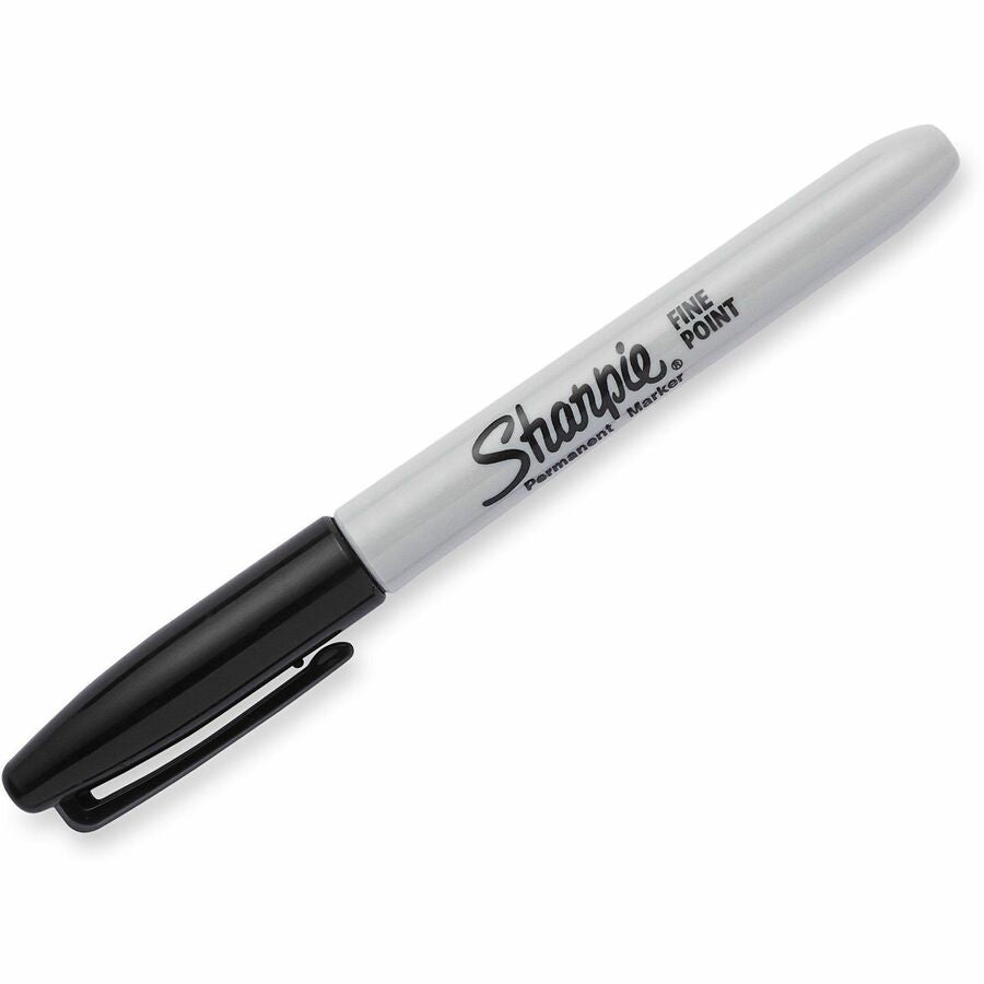 Image of Sharpie 1884739 Permanent Marker, Black Ink, Black Barrel, 36 / Box