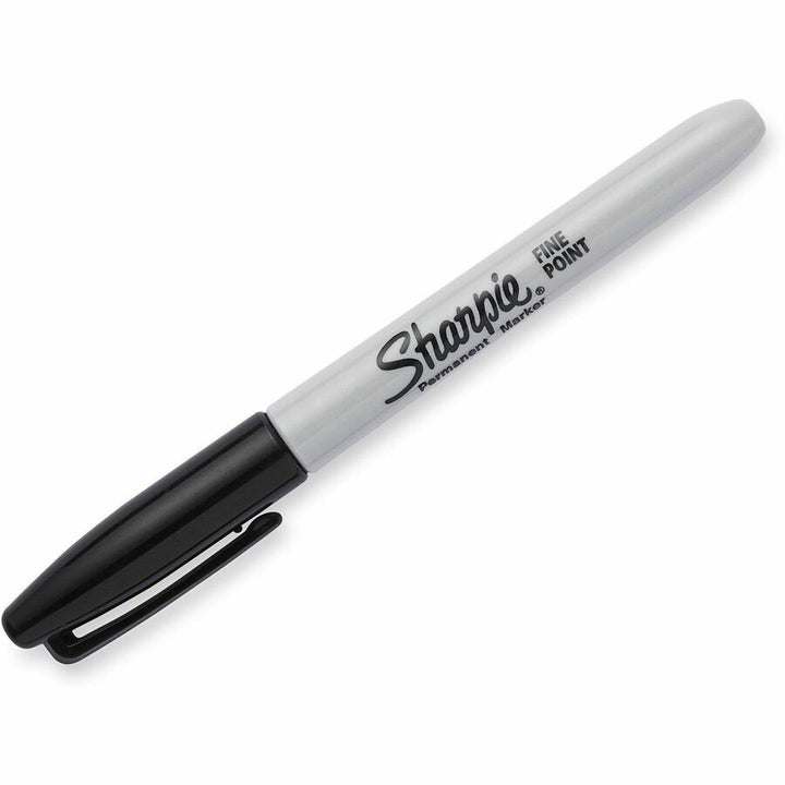 Image of Sharpie 1884739 Permanent Marker, Black Ink, Black Barrel, 36 / Box