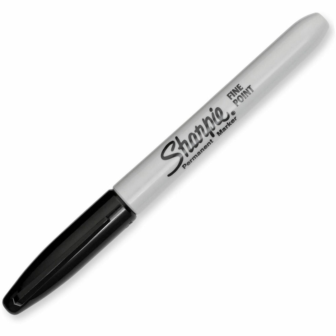 Image of Sharpie 1884739 Permanent Marker, Black Ink, Black Barrel, 36 / Box