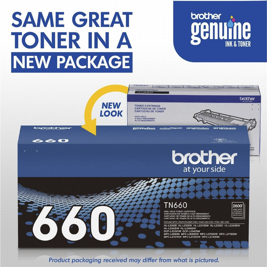 Image of Brother TN660 High-yield Toner Cartridge, 2600 Pages, 1 Each