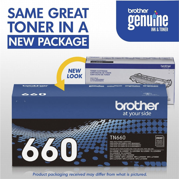 Image of Brother TN660 High-yield Toner Cartridge, 2600 Pages, 1 Each