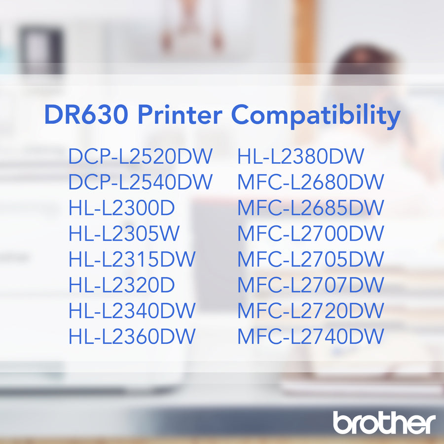 Image of Brother DR630 Drum Unit, Laser Print Technology, Black, 1 Each