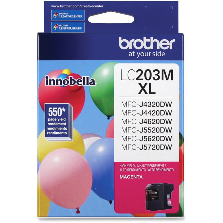 Image of Brother Innobella LC203M LC203 High-yield Ink Cartridges, 550 Pages, 1 Each