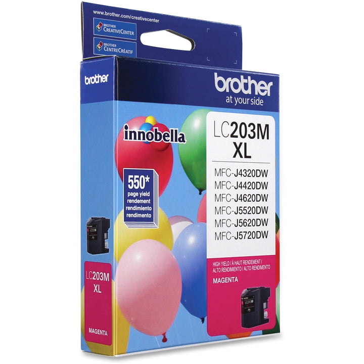 Image of Brother Innobella LC203M LC203 High-yield Ink Cartridges, 550 Pages, 1 Each
