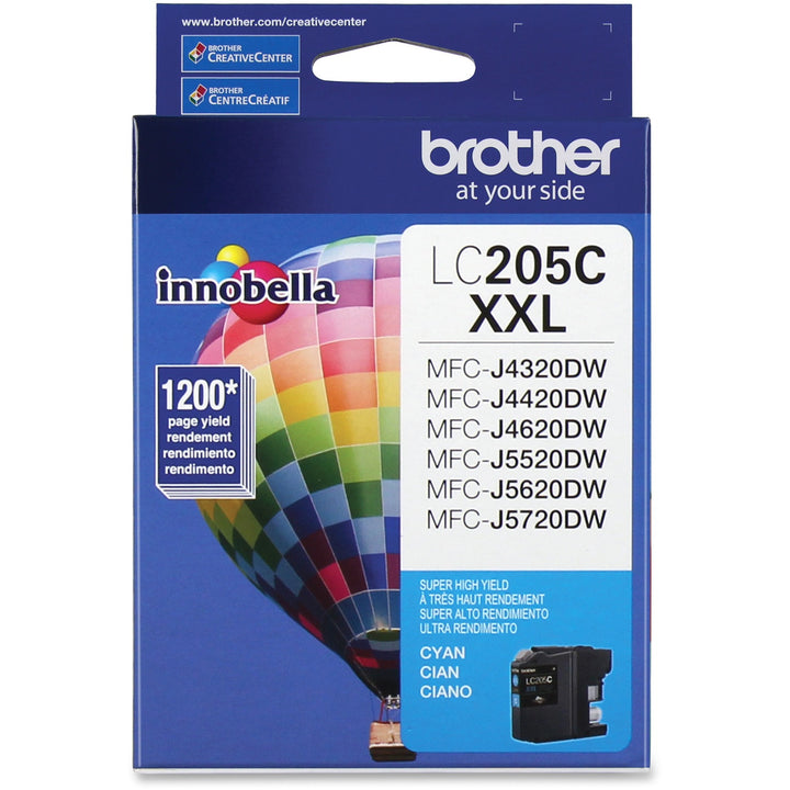 Image of Brother Innobella LC205C LC205 Super High Yield Ink Cartridge, 1200 Pages, 1 Each