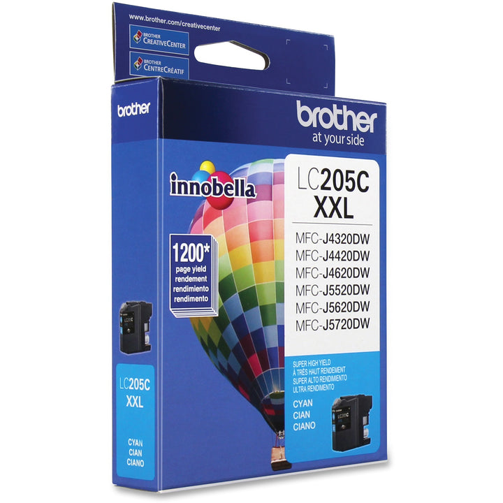 Image of Brother Innobella LC205C LC205 Super High Yield Ink Cartridge, 1200 Pages, 1 Each