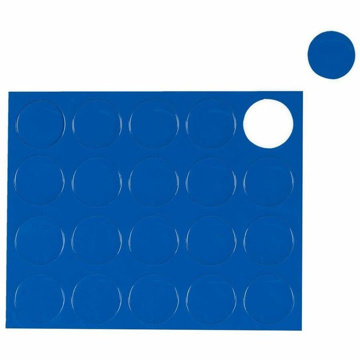 Image of MasterVision® Heavy-Duty Board Magnets, Circles, 0.75" Diameter, Blue, 20/Pack